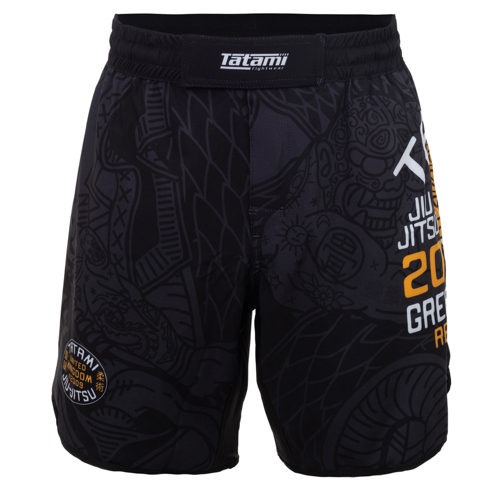 Tatami “Serpent” Shorts - Black/Orange