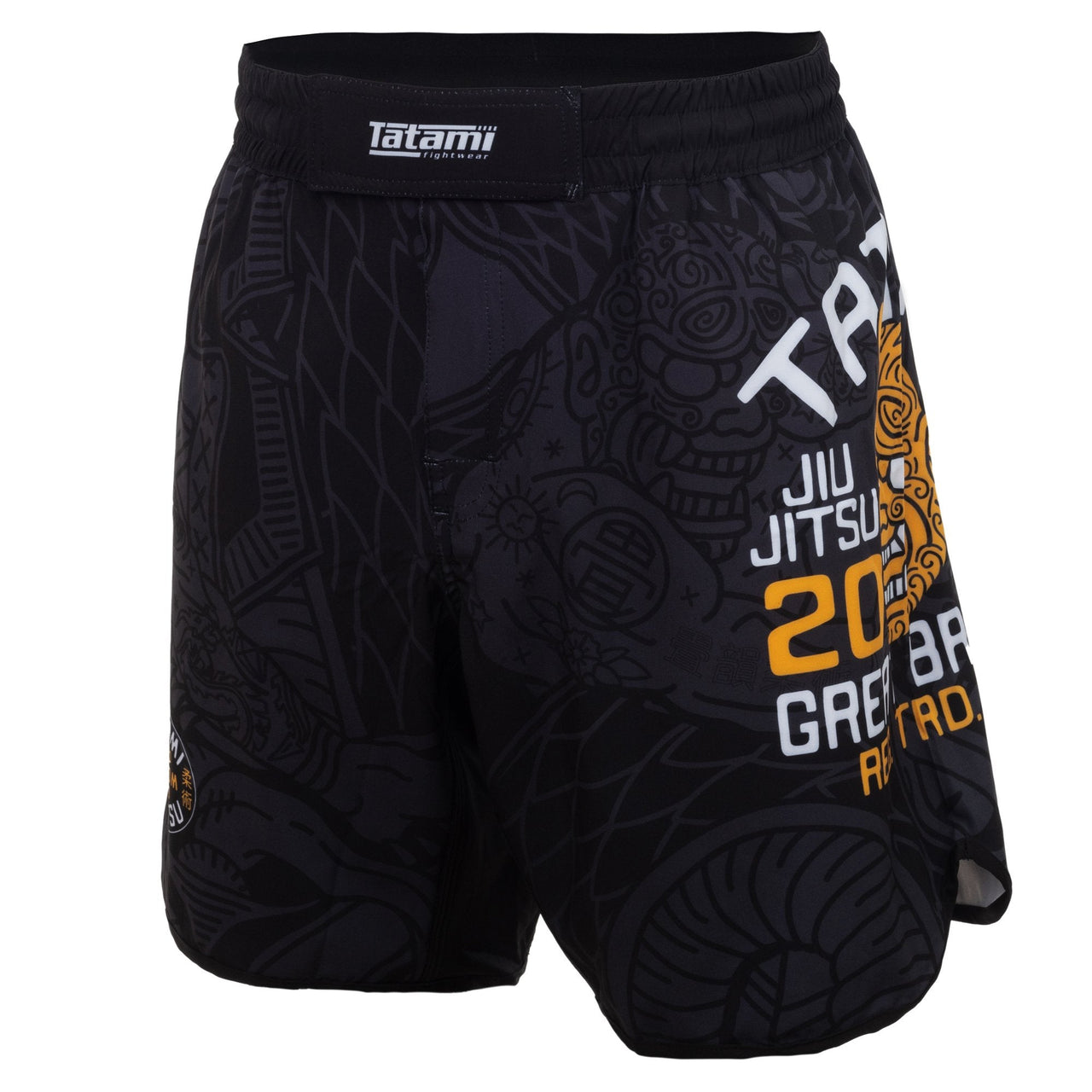 Tatami “Serpent” Shorts - Black/Orange