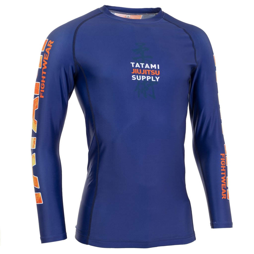 Tatami Tropic Long Sleeve Rash Guard - Navy