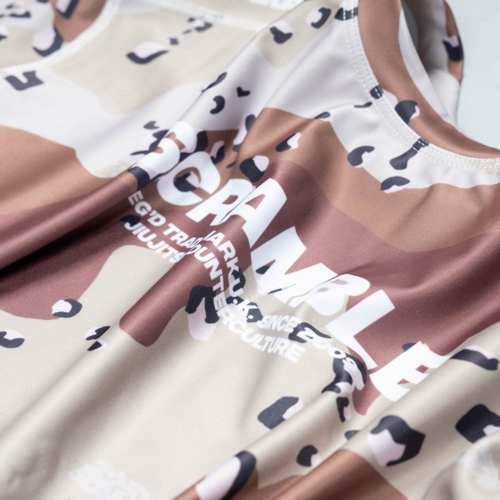 Scramble "Tactic" Rash Guard - Short Sleeve (Choc Chip)