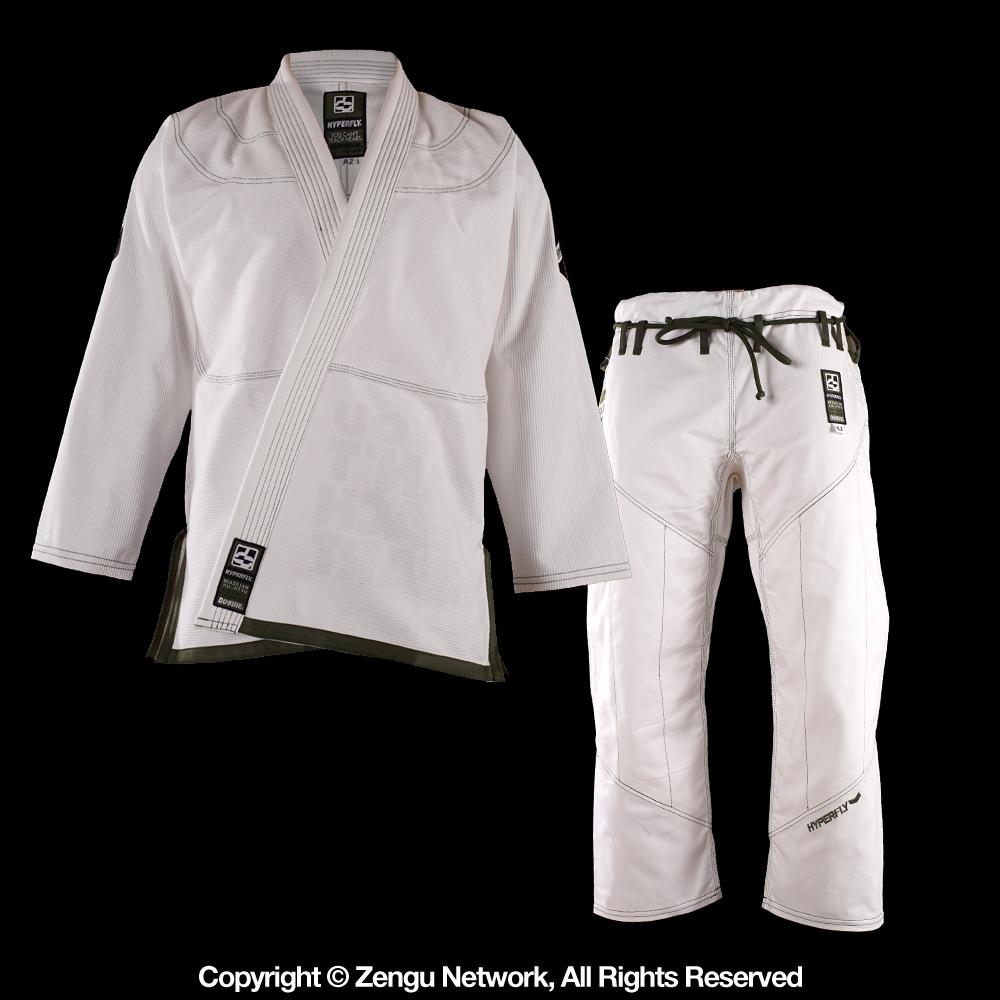 Hyperfly Jiu Jitsu Gi - White/Olive