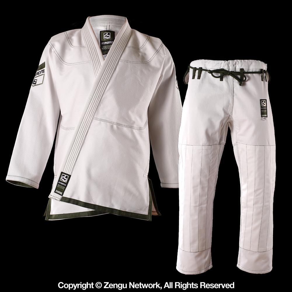 Hyperfly "Hyperlyte" Jiu Jitsu Gi - White/Olive
