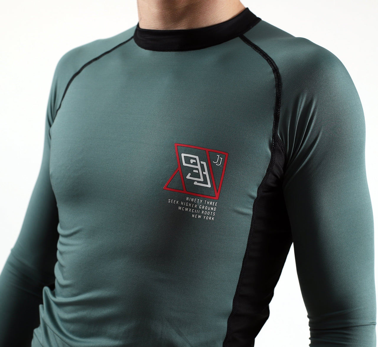 93brand Standard Issue LS Rash Guards 2-PACK (Sage Green, Slate Grey)