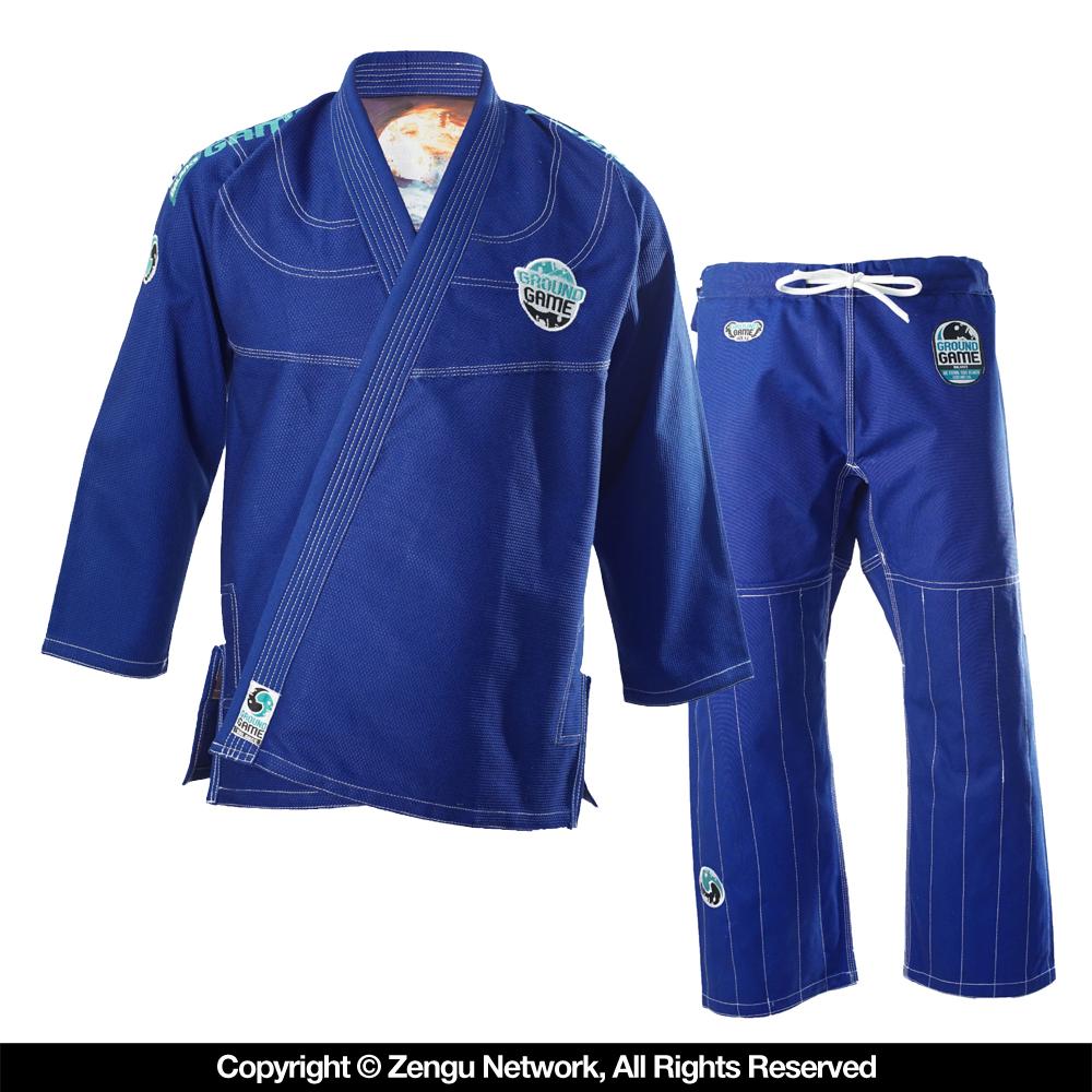 Ground Game "Balance" Blue BJJ Gi with 2 Pairs of Pants