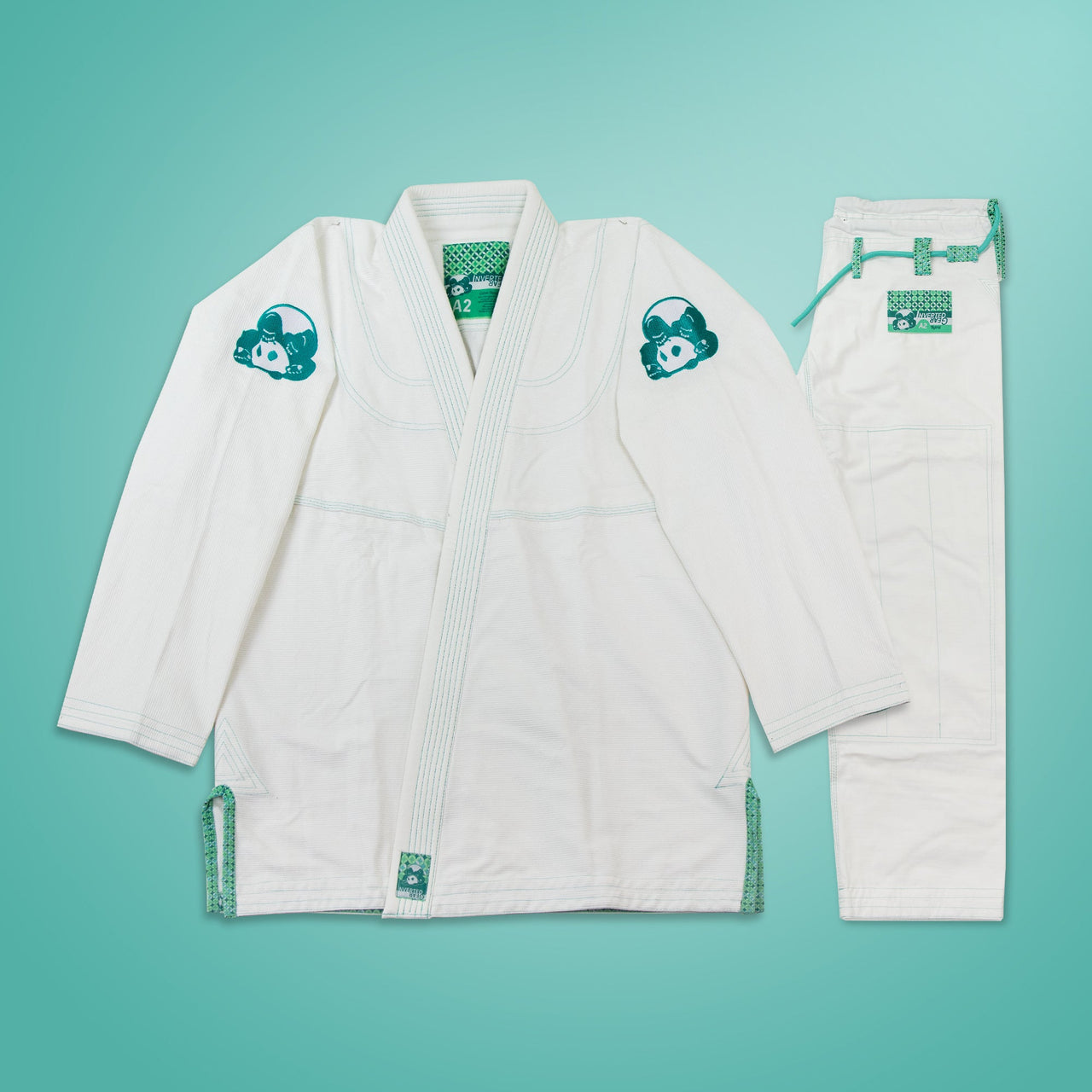 Inverted Gear Hybrid BJJ Gi - White/Green