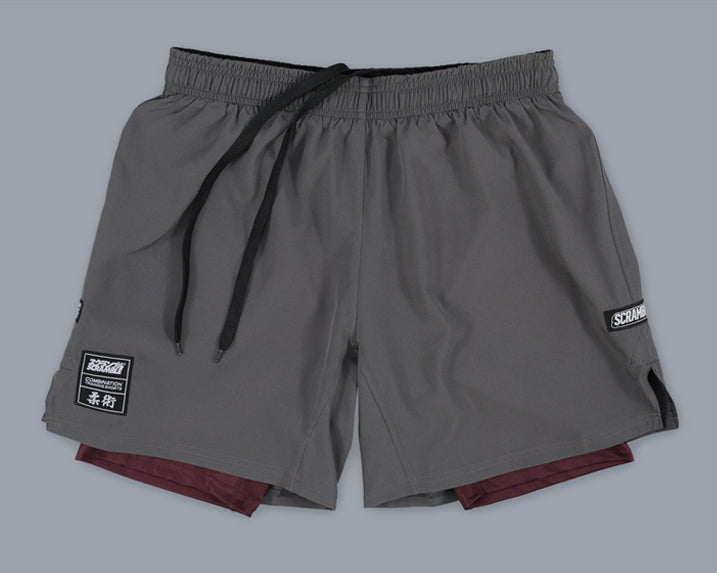 Scramble Combination Shorts - Grey/Burgundy
