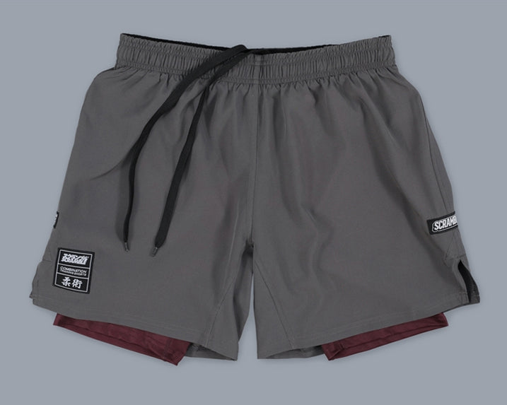 Scramble Combination Shorts - Grey/Burgundy