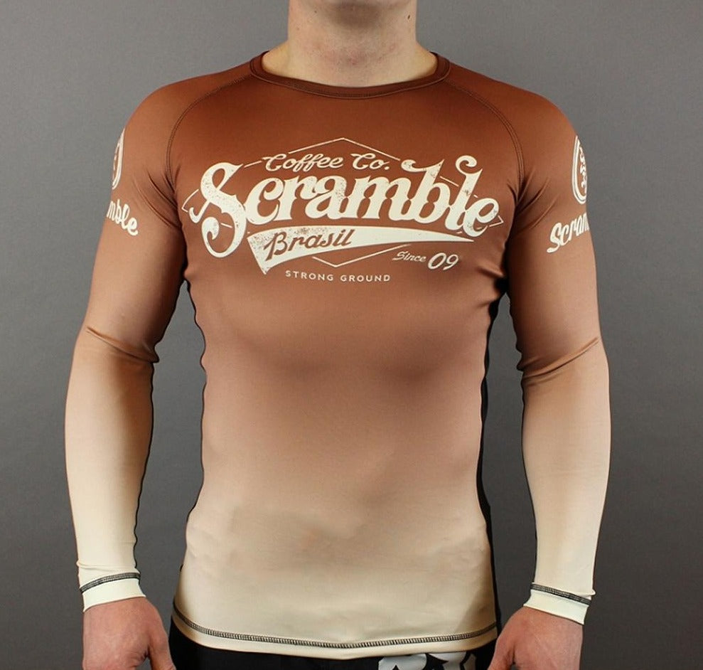 Scramble "Coffee and Chokes" Long Sleeve Rash Guard